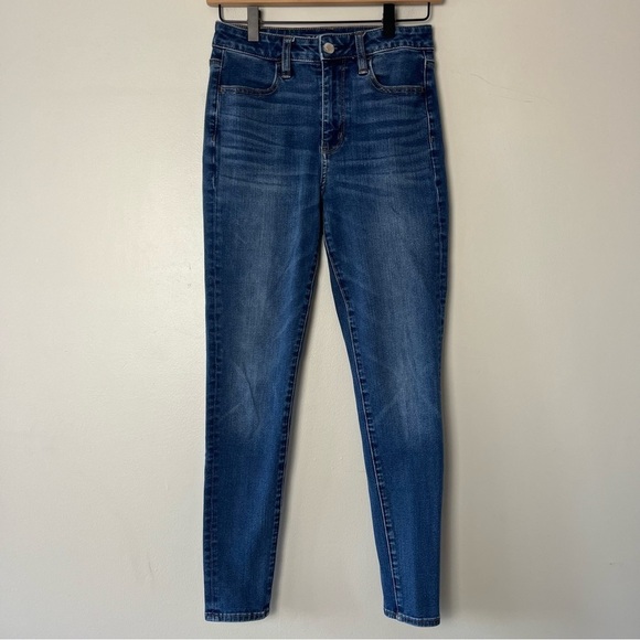 American Eagle Outfitters Super Hi-Rise Jegging Stretch Jeans 2 Short - Picture 1 of 12